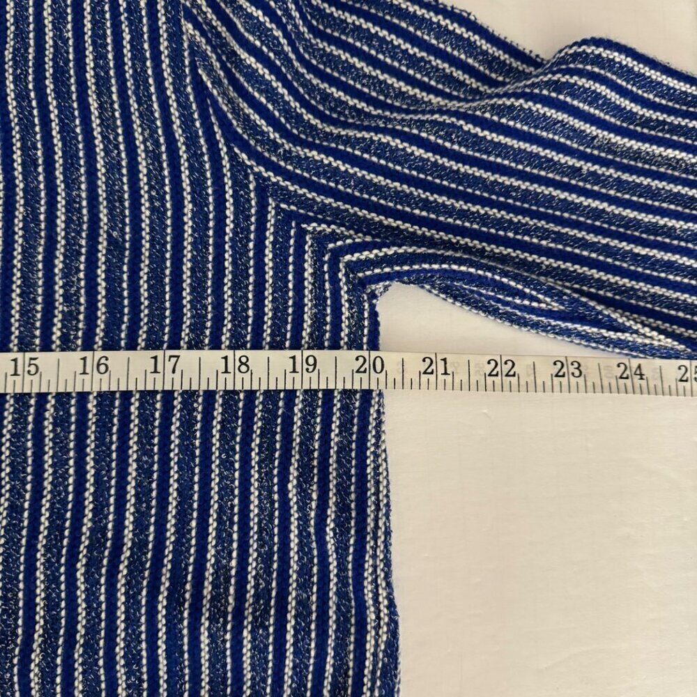 Lou & Grey NEW Cobalt Blue White Striped Tunic Top Cover Up Sweater Size Small - Picture 9 of 9